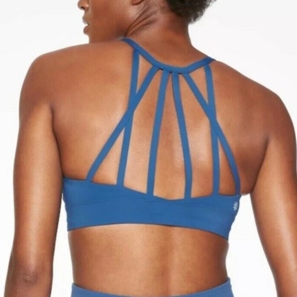 lululemon athletica Other - Athleta Blue Suryana Strappy Sport Bra Size 36B/B Yoga Hiking Pilates Athletic